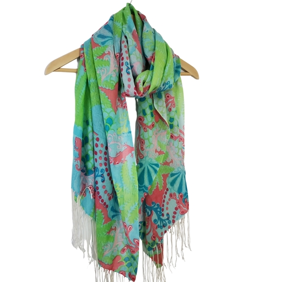 🌹Lily Pulitzer "Checking In" Murfee Scarf - Picture 1 of 5